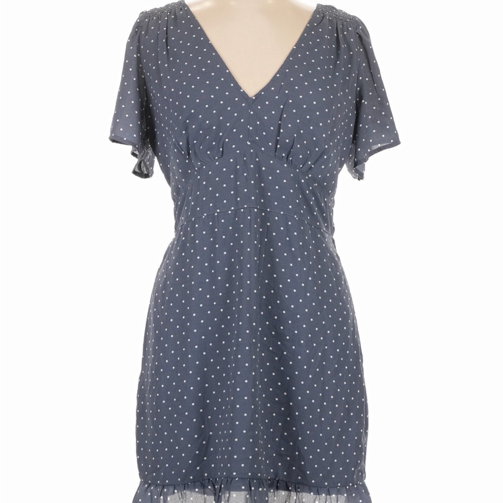 Abercrombie & Fitch Navy Blue Polka Dot Mini Dress